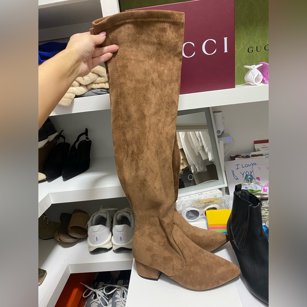 Suede Over-the-Knee Boots size 5.5